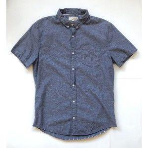 1901 Men’s Blue Short Sleeve Button Down Shirt Size Large